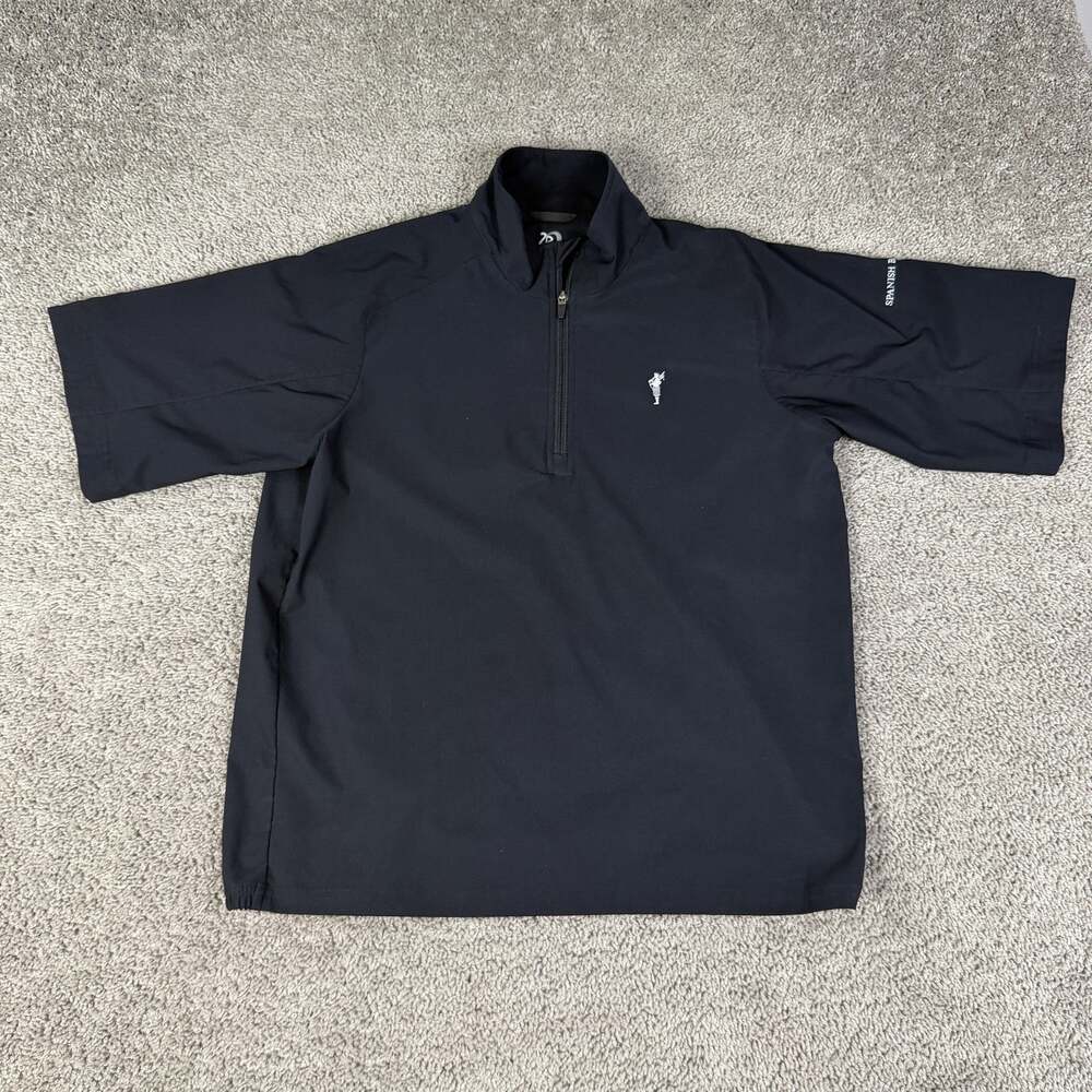Zero Restriction Jacket Mens M Black Tour Series 1/4 Zip Golf Windbreaker